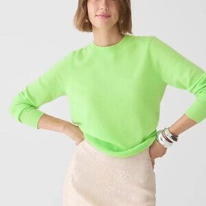 J. Crew Bright Green Crew Neck Sweater